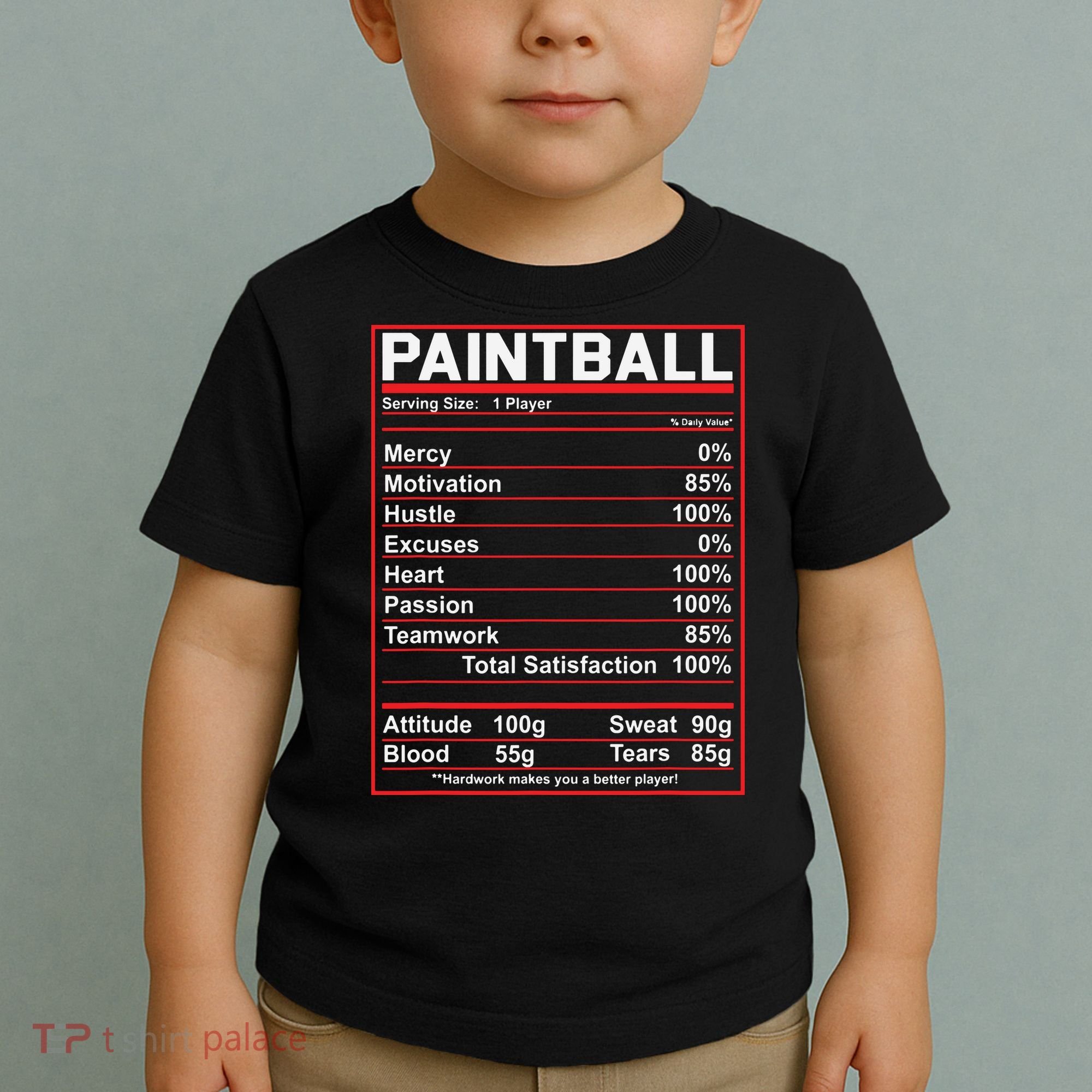 Funny Paintball Nutrition Facts Toddler T-Shirt