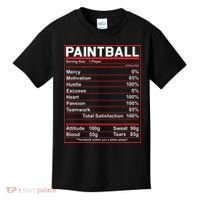 Funny Paintball Nutrition Facts Kids T-Shirt thumb 0