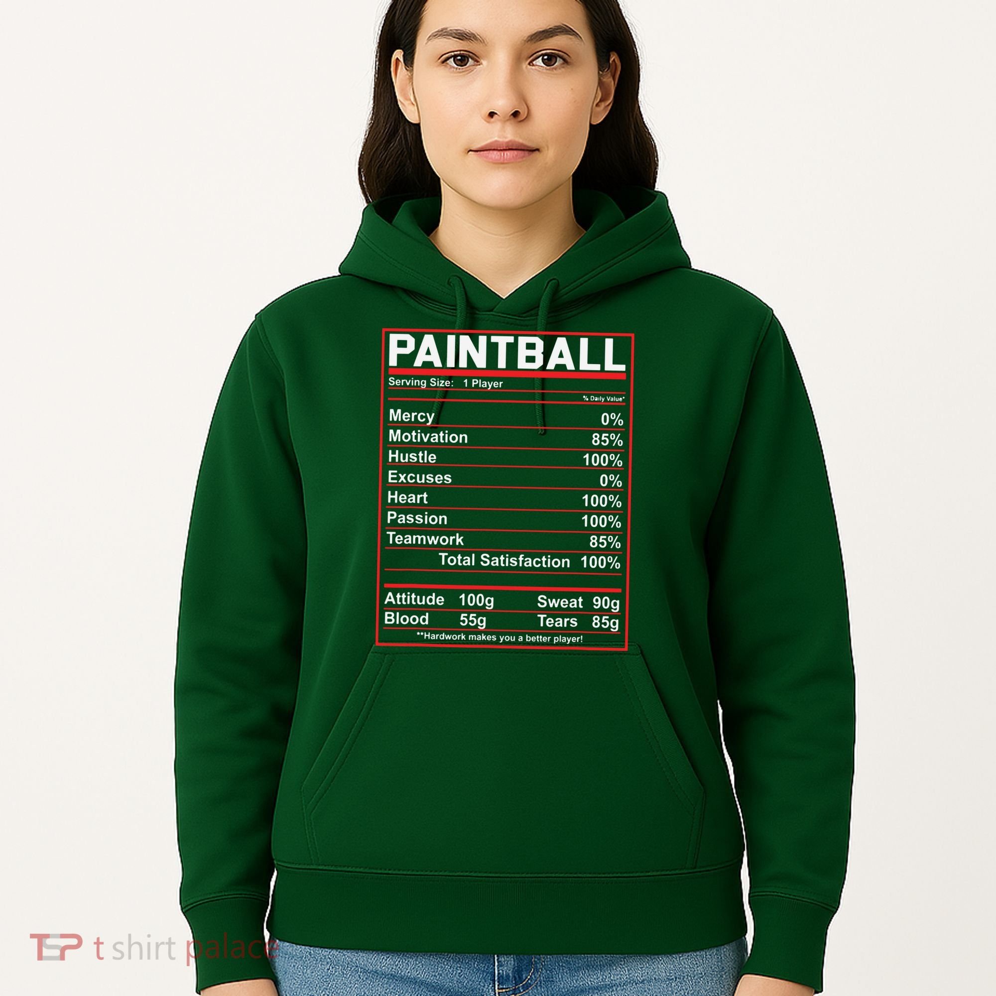 Funny Paintball Nutrition Facts Hoodie