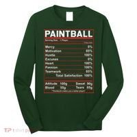 Funny Paintball Nutrition Facts Long Sleeve Shirt thumb 0