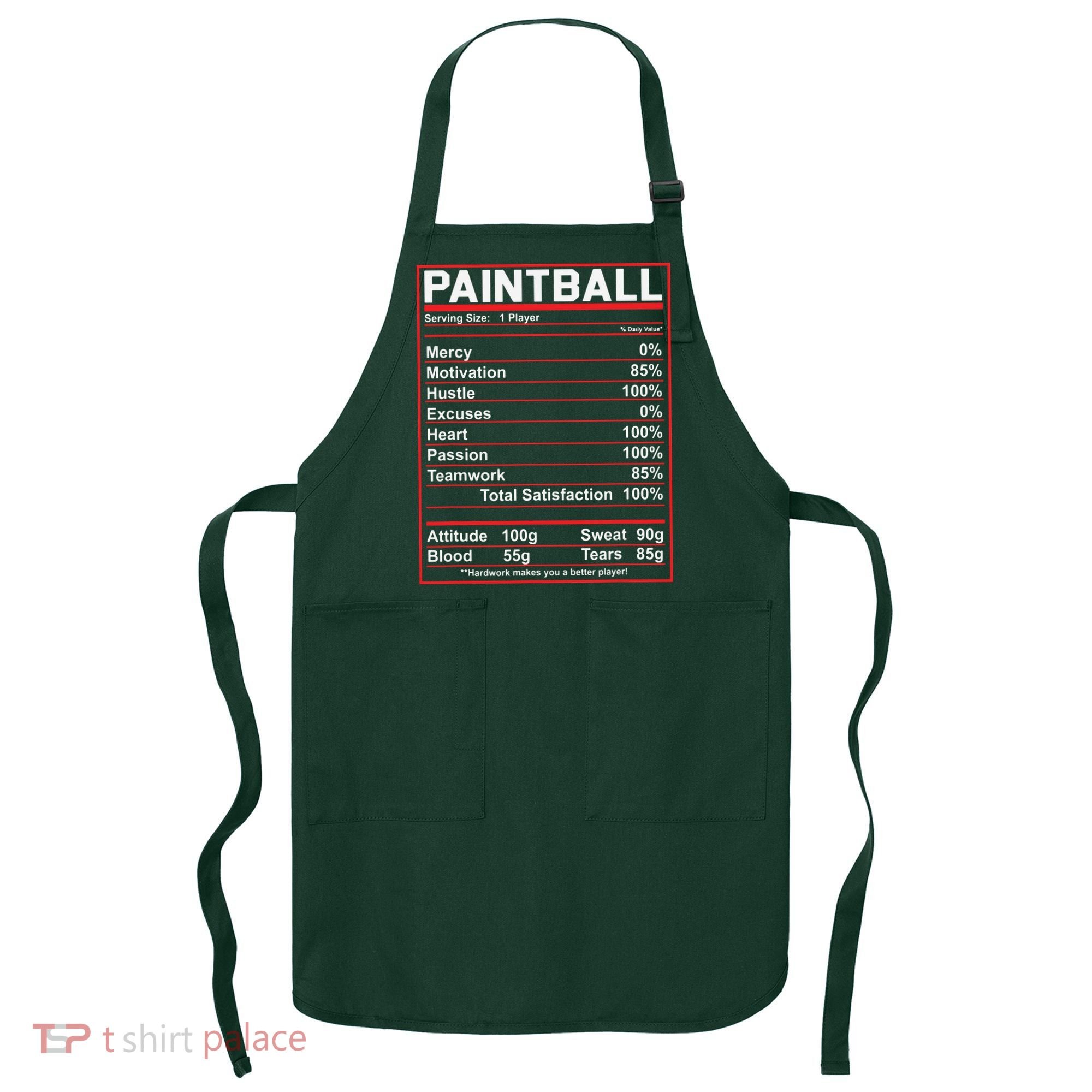 Funny Paintball Nutrition Facts Apron