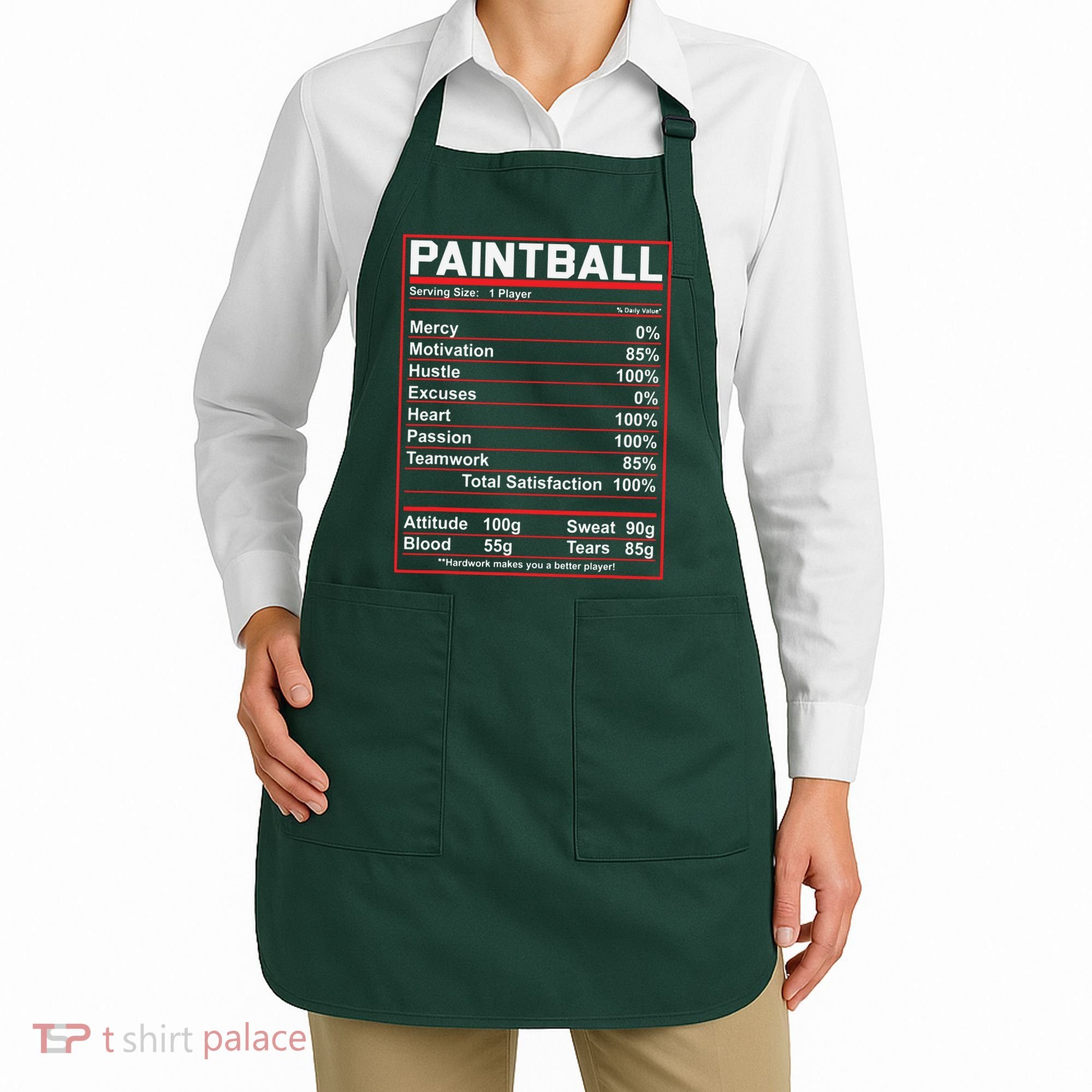 Funny Paintball Nutrition Facts Apron