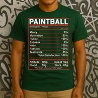 Funny Paintball Nutrition Facts T-Shirt thumb 3