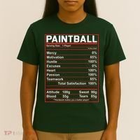 Funny Paintball Nutrition Facts T-Shirt thumb 4