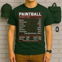 Funny Paintball Nutrition Facts T-Shirt thumb 6