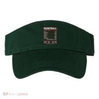 Funny Paintball Nutrition Facts Visor thumb 0