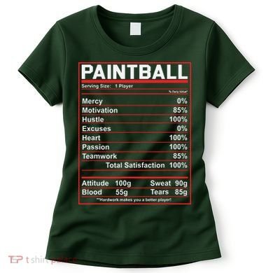 Funny Paintball Nutrition Facts Women's T-Shirt