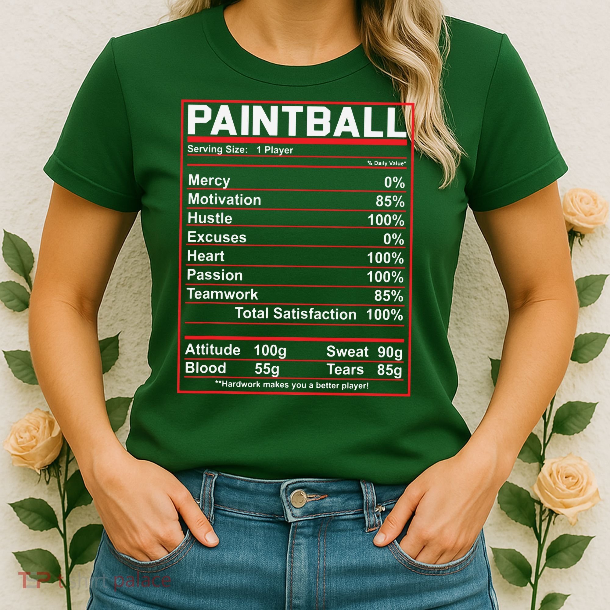 Funny Paintball Nutrition Facts Women's T-Shirt