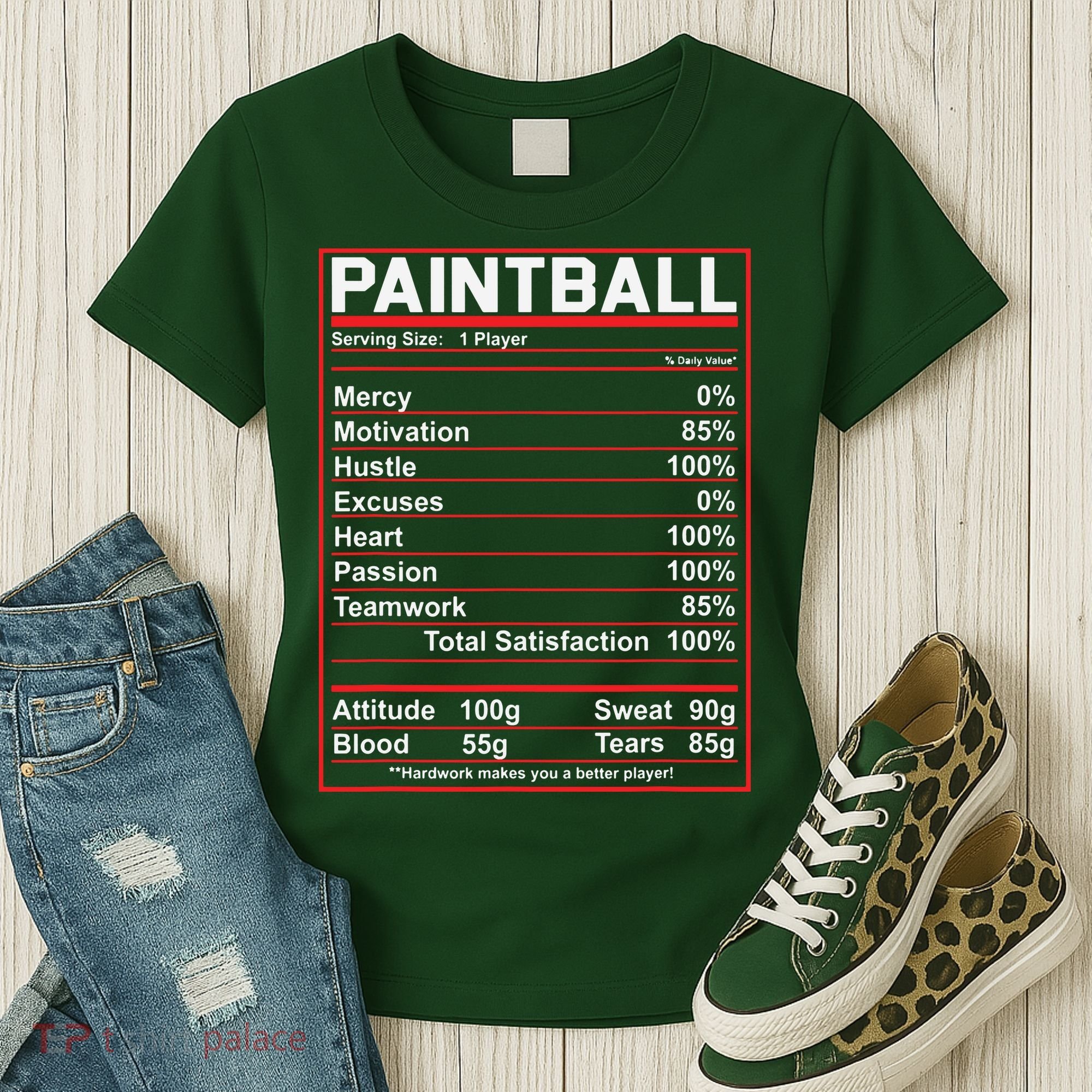 Funny Paintball Nutrition Facts Women's T-Shirt