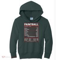 Funny Paintball Nutrition Facts Kids Hoodie thumb 0