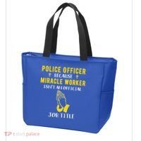 Funny Police Officer Because Miracle Worker Isnt A Job Title Gift Tote Bag thumb 3