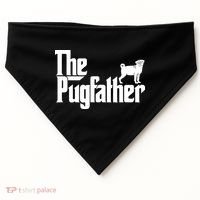 Funny Pug Owner Shirts The Pugfather Pug Father Gift USA-Made Doggie Bandana thumb 0