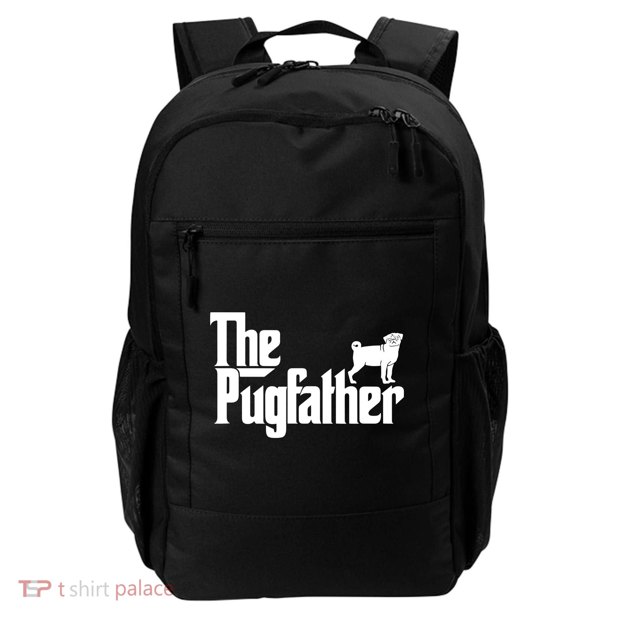 Funny Pug Owner Shirts The Pugfather Pug Father Gift Backpack