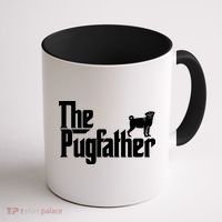 Funny Pug Owner Shirts The Pugfather Pug Father Gift Coffee Mug thumb 1