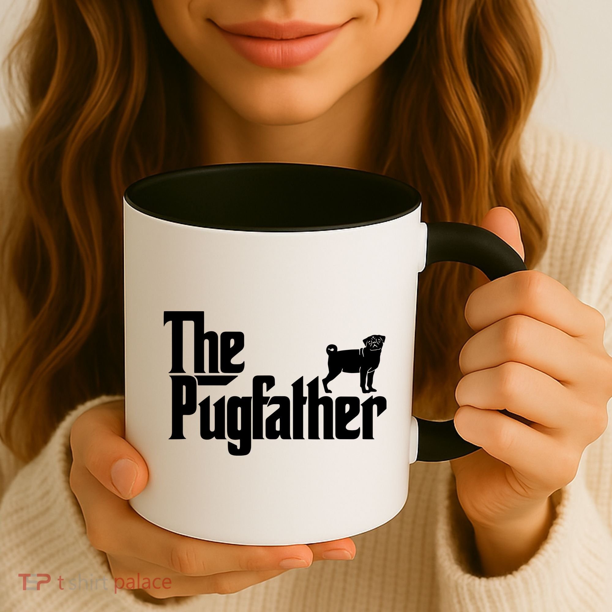 Funny Pug Owner Shirts The Pugfather Pug Father Gift Coffee Mug