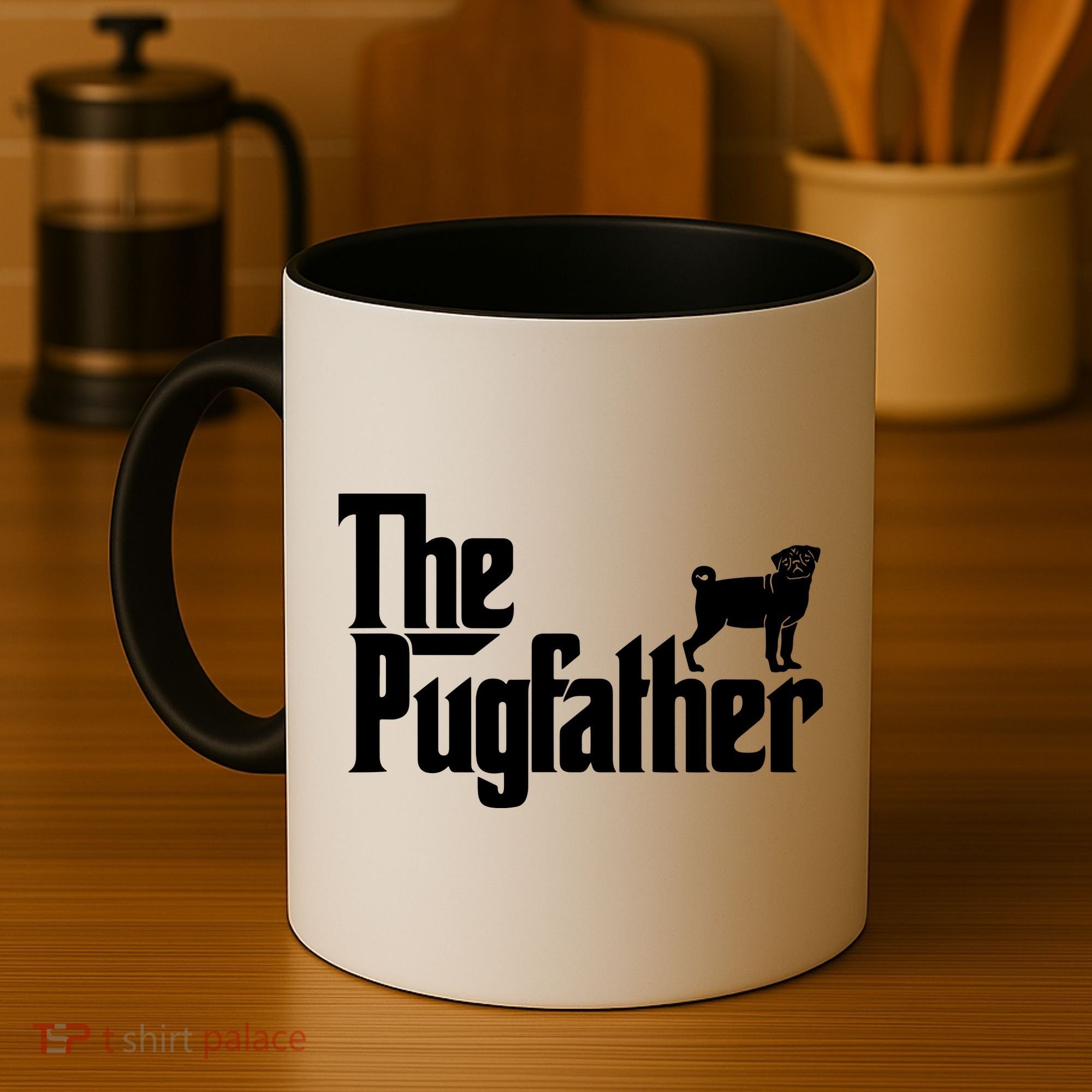 Funny Pug Owner Shirts The Pugfather Pug Father Gift Coffee Mug