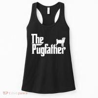 Funny Pug Owner Shirts The Pugfather Pug Father Gift Women's Tank Top thumb 0