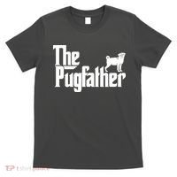 Funny Pug Owner Shirts The Pugfather Pug Father Gift T-Shirt thumb 0