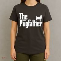 Funny Pug Owner Shirts The Pugfather Pug Father Gift T-Shirt thumb 4