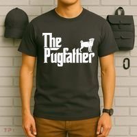 Funny Pug Owner Shirts The Pugfather Pug Father Gift T-Shirt thumb 6