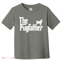 Funny Pug Owner Shirts The Pugfather Pug Father Gift Toddler T-Shirt thumb 0