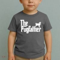 Funny Pug Owner Shirts The Pugfather Pug Father Gift Toddler T-Shirt thumb 2