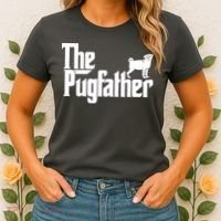 Funny Pug Owner Shirts The Pugfather Pug Father Gift Women's T-Shirt thumb 2