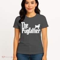 Funny Pug Owner Shirts The Pugfather Pug Father Gift Women's T-Shirt thumb 4