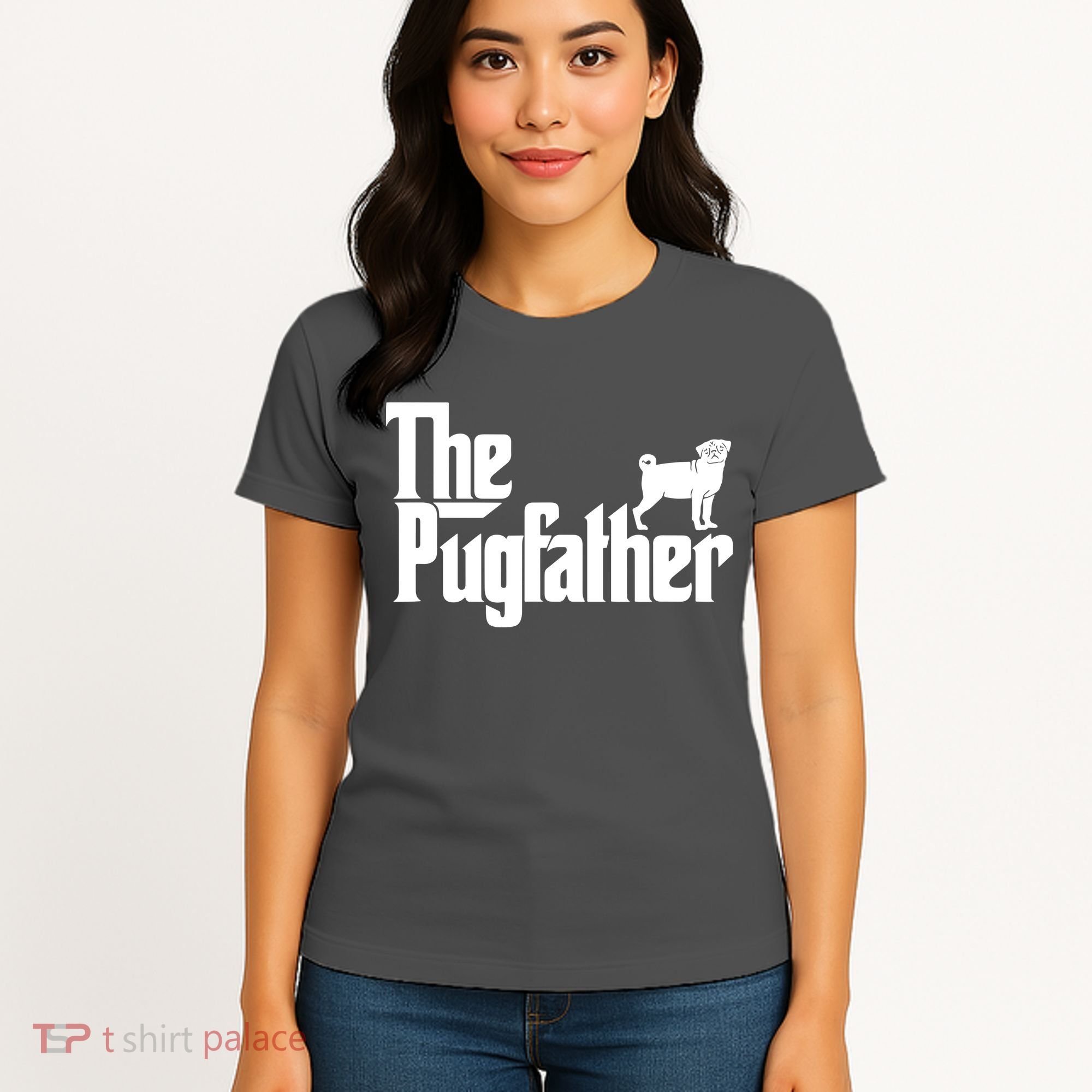 Funny Pug Owner Shirts The Pugfather Pug Father Gift Women's T-Shirt