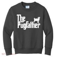 Funny Pug Owner Shirts The Pugfather Pug Father Gift Kids Sweatshirt thumb 0