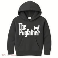 Funny Pug Owner Shirts The Pugfather Pug Father Gift Kids Hoodie thumb 0