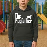 Funny Pug Owner Shirts The Pugfather Pug Father Gift Kids Hoodie thumb 2
