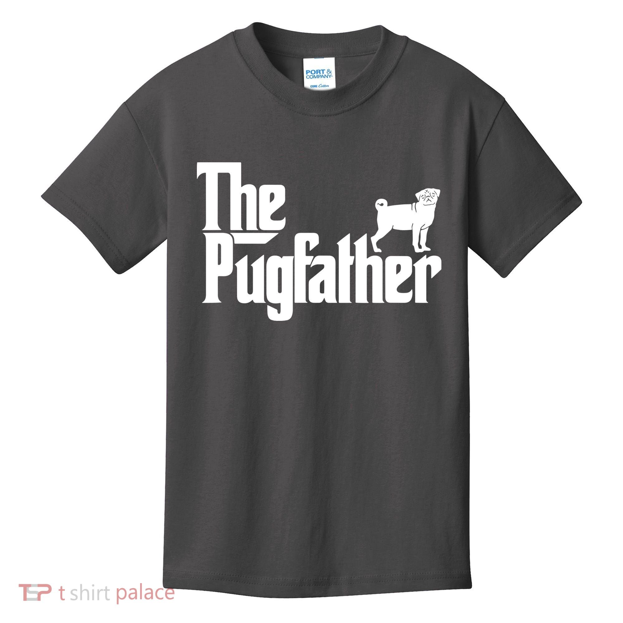 Funny Pug Owner Shirts The Pugfather Pug Father Gift Kids T-Shirt