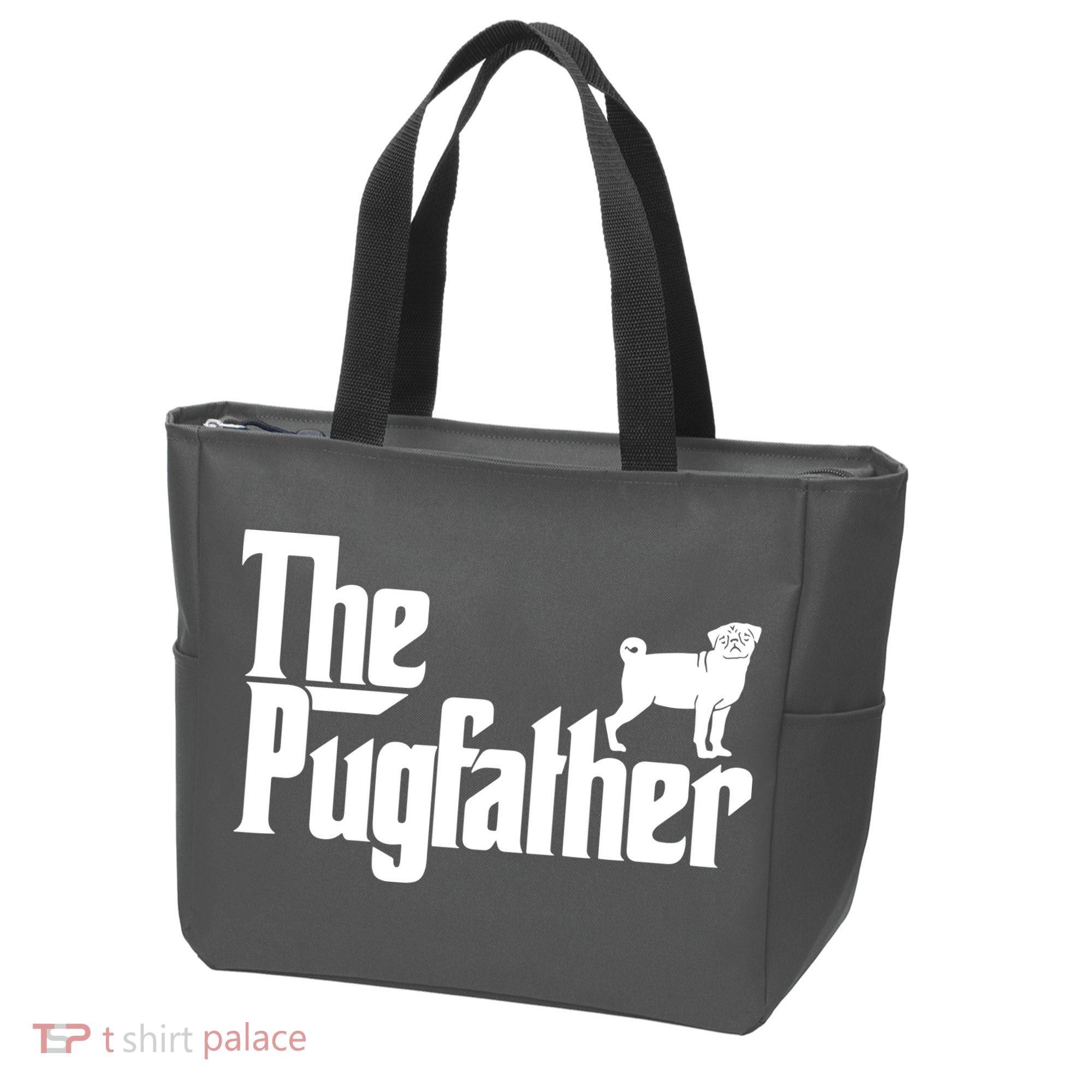 Funny Pug Owner Shirts The Pugfather Pug Father Gift Tote Bag