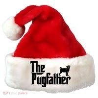 Funny Pug Owner Shirts The Pugfather Pug Father Gift Santa Hat thumb 0