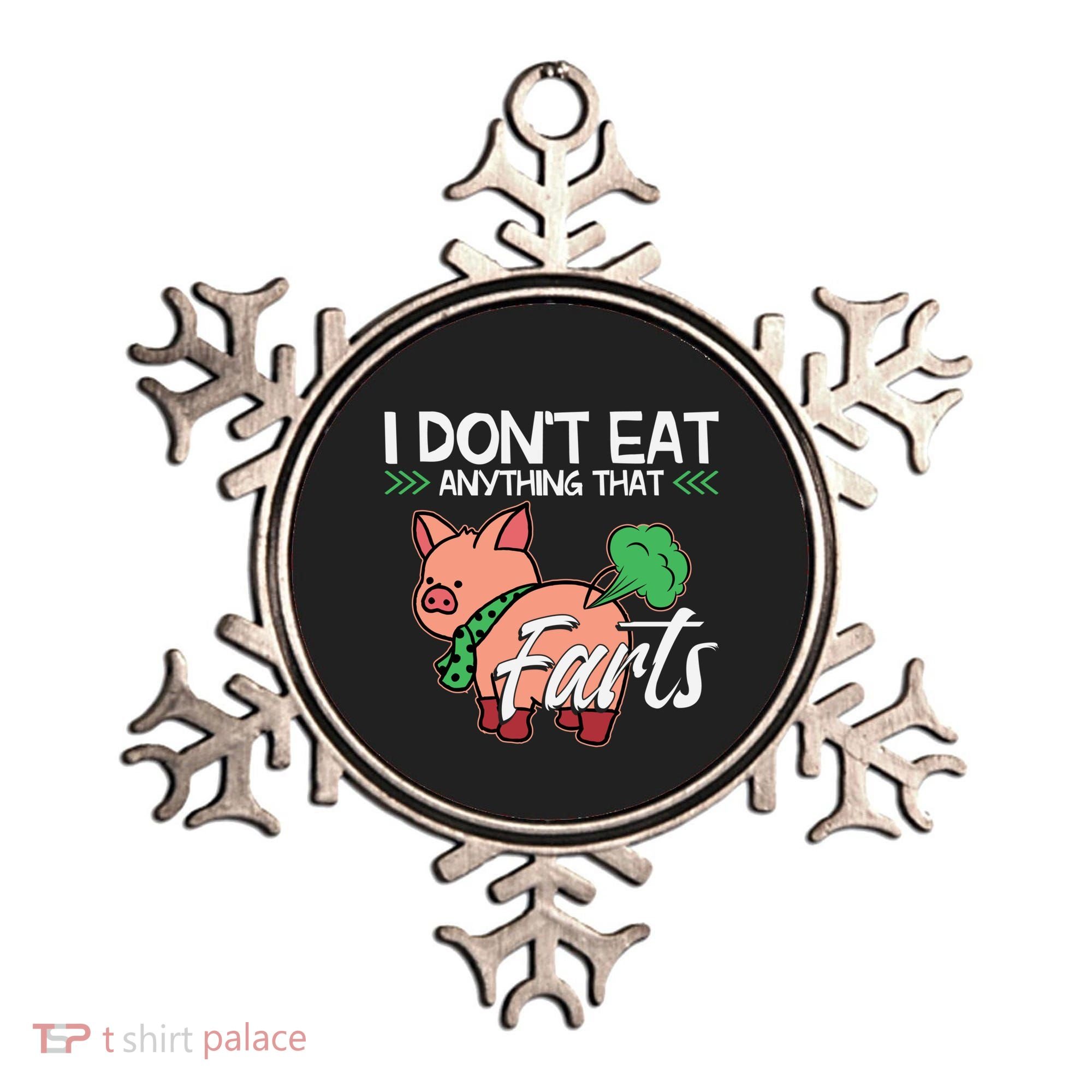 Funny Pig Organic Food Veganism Plant Based Vegan Gift Ornament