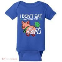 Funny Pig Organic Food Veganism Plant Based Vegan Gift Baby Bodysuit thumb 0