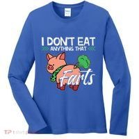 Funny Pig Organic Food Veganism Plant Based Vegan Gift Women's Long Sleeve Shirt thumb 0