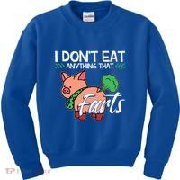 Funny Pig Organic Food Veganism Plant Based Vegan Gift Kids Sweatshirt thumb 0