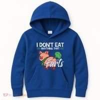 Funny Pig Organic Food Veganism Plant Based Vegan Gift Kids Hoodie thumb 0