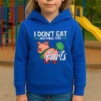 Funny Pig Organic Food Veganism Plant Based Vegan Gift Kids Hoodie thumb 3