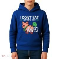 Funny Pig Organic Food Veganism Plant Based Vegan Gift Kids Hoodie thumb 4