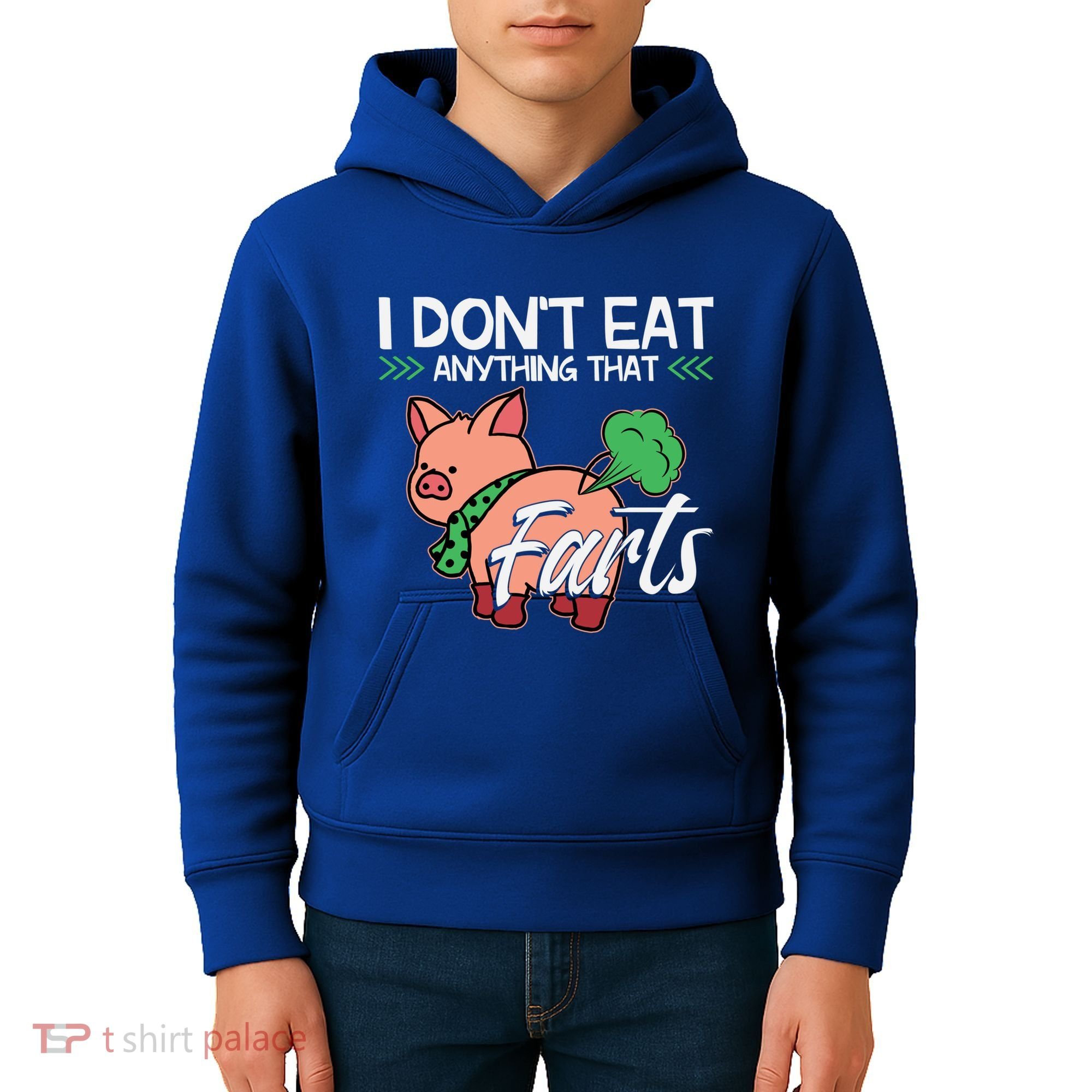 Funny Pig Organic Food Veganism Plant Based Vegan Gift Kids Hoodie