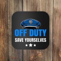 Funny Police Officer Policeman Cop Gift Coaster thumb 0