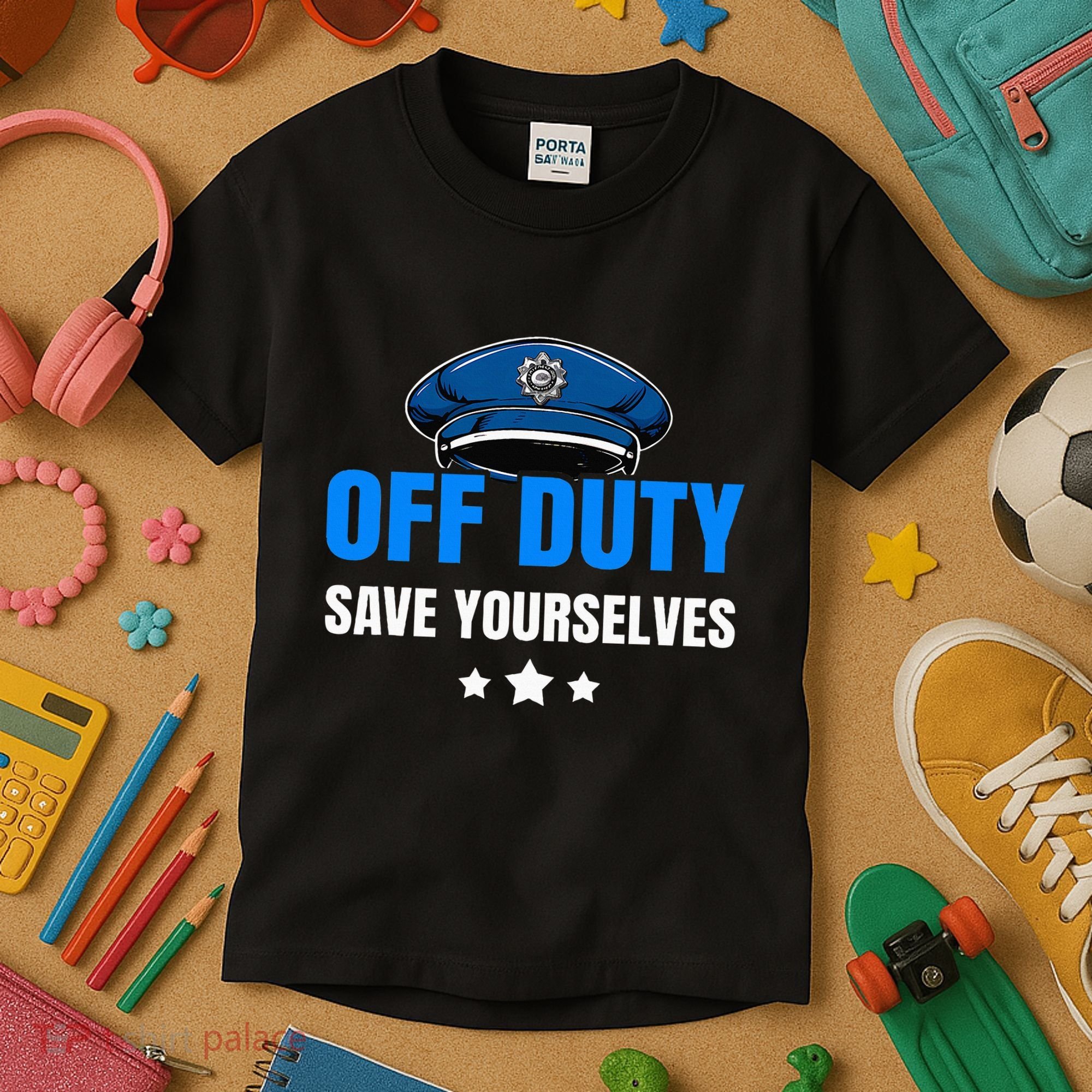 Funny Police Officer Policeman Cop Gift Kids T-Shirt