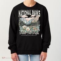 Floral Protect Our National Parks Retro Nature Conservation Women's Sweatshirt thumb 0