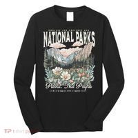 Floral Protect Our National Parks Retro Nature Conservation Long Sleeve Shirt thumb 0