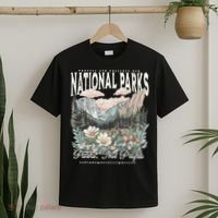 Floral Protect Our National Parks Retro Nature Conservation T-Shirt thumb 2