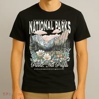 Floral Protect Our National Parks Retro Nature Conservation T-Shirt thumb 3