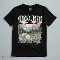 Floral Protect Our National Parks Retro Nature Conservation T-Shirt thumb 5